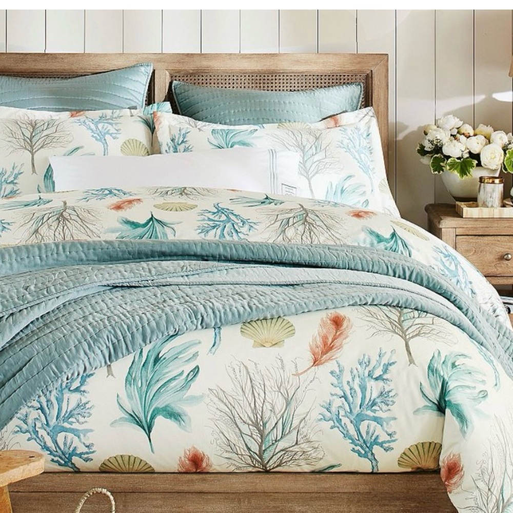 Pottery barn Duvet and Euro pillow shams